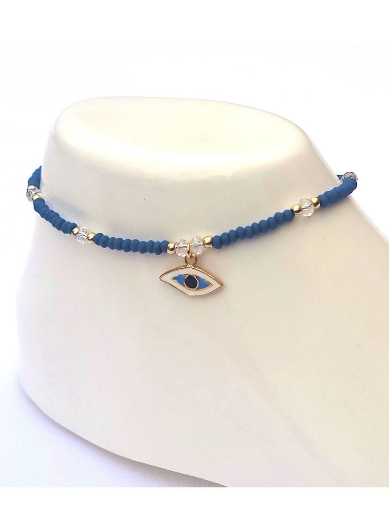 Alwan Long Size Anklet with Evil Eye - Image 3