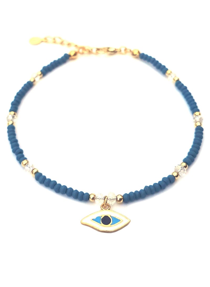 Alwan Long Size Anklet with Evil Eye - Image 1