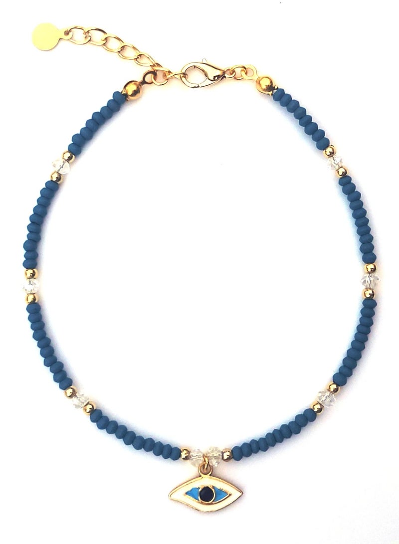 Alwan Long Size Anklet with Evil Eye - Image 2