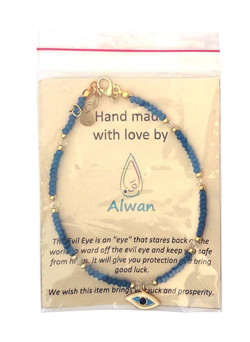 Alwan Long Size Anklet with Evil Eye - Image 4