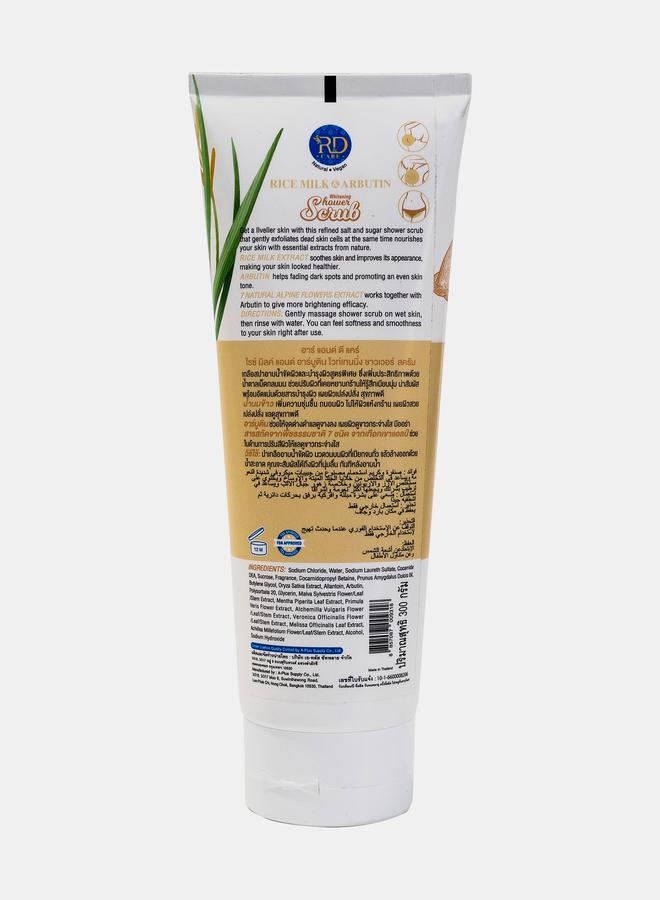 R&D Rice Milk & Arbutin Whitening Shower Scrub, 300gm - Image 2