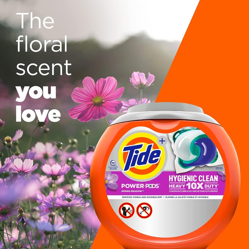 Hygienic Clean Heavy 10x Duty Power PODS Laundry Detergent Soap Pods, Spring Meadow, 41 count, For Visible and Invisible Dirt - Image 4