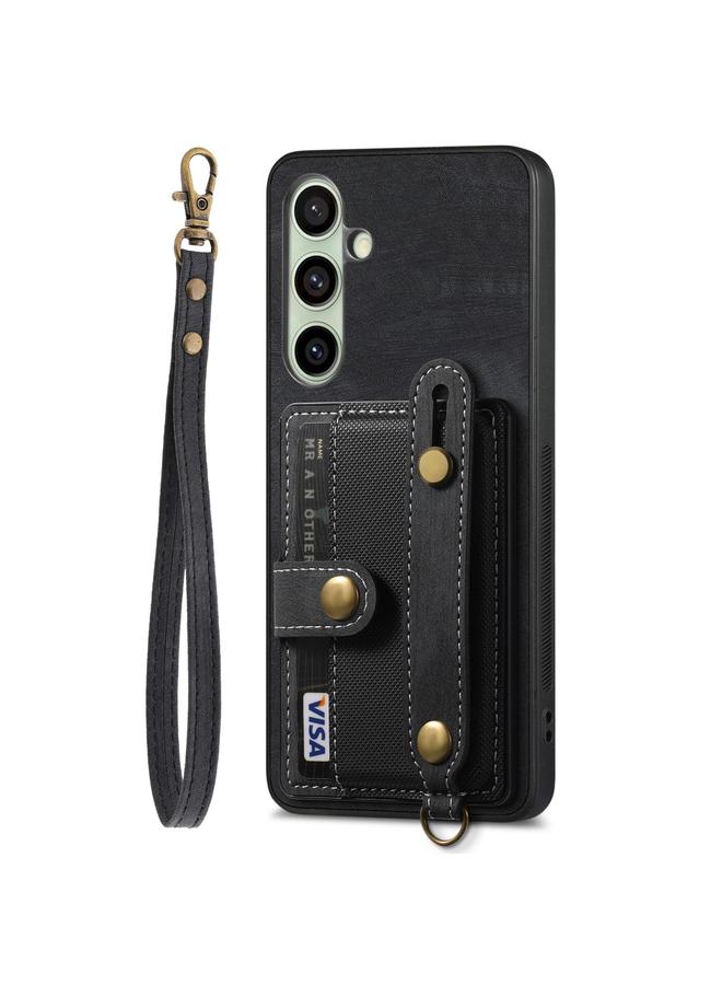 erorex Case For Samsung Galaxy A56 5G Retro Cross Wristband Wallet Leather Back Phone Case - Image 2