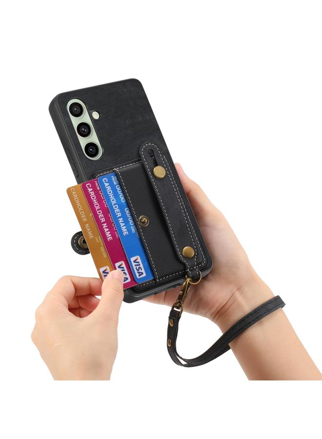 erorex Case For Samsung Galaxy A56 5G Retro Cross Wristband Wallet Leather Back Phone Case - Image 5