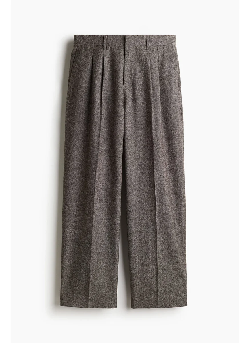 اتش اند ام Loose Fit Wool-Blend Trousers