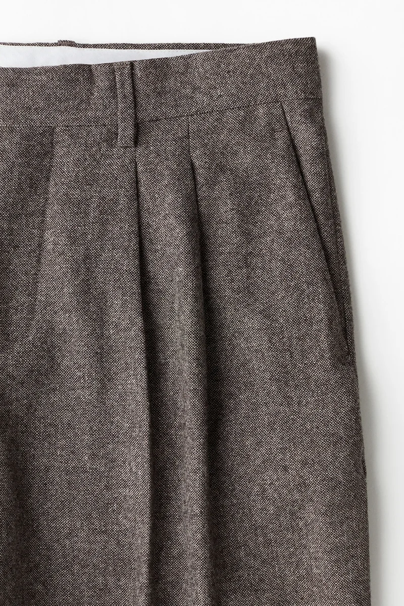 اتش اند ام Loose Fit Wool-Blend Trousers