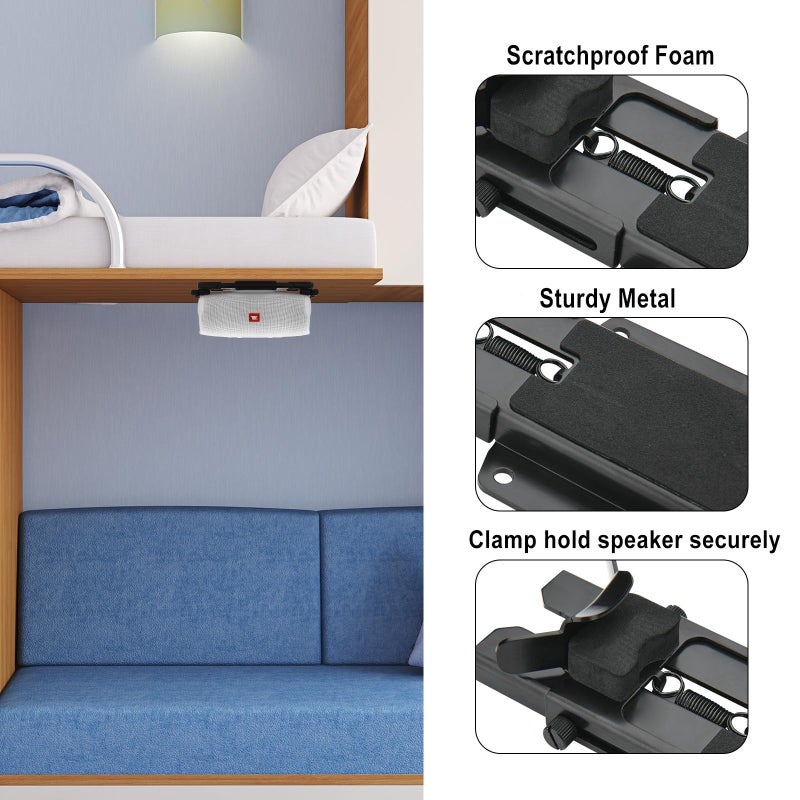 TXEsign Speaker Mount Wall Ceiling Mount for JBL Charge 4/Charge 5/Flip 6/Flip 5, Wall Bracket Metal Holder for Speaker from 6.85 to 9.2 inches (Black) - Image 5