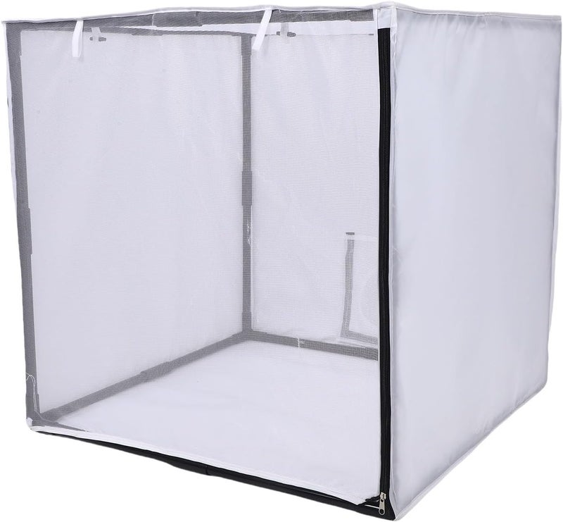 SENECESLI Portable Spray Paint Booth Tent with Filter & Mesh Curtain, Mobile Detachable Painting Tent for Garage Studio Yard, 75x75x75cm - Image 2
