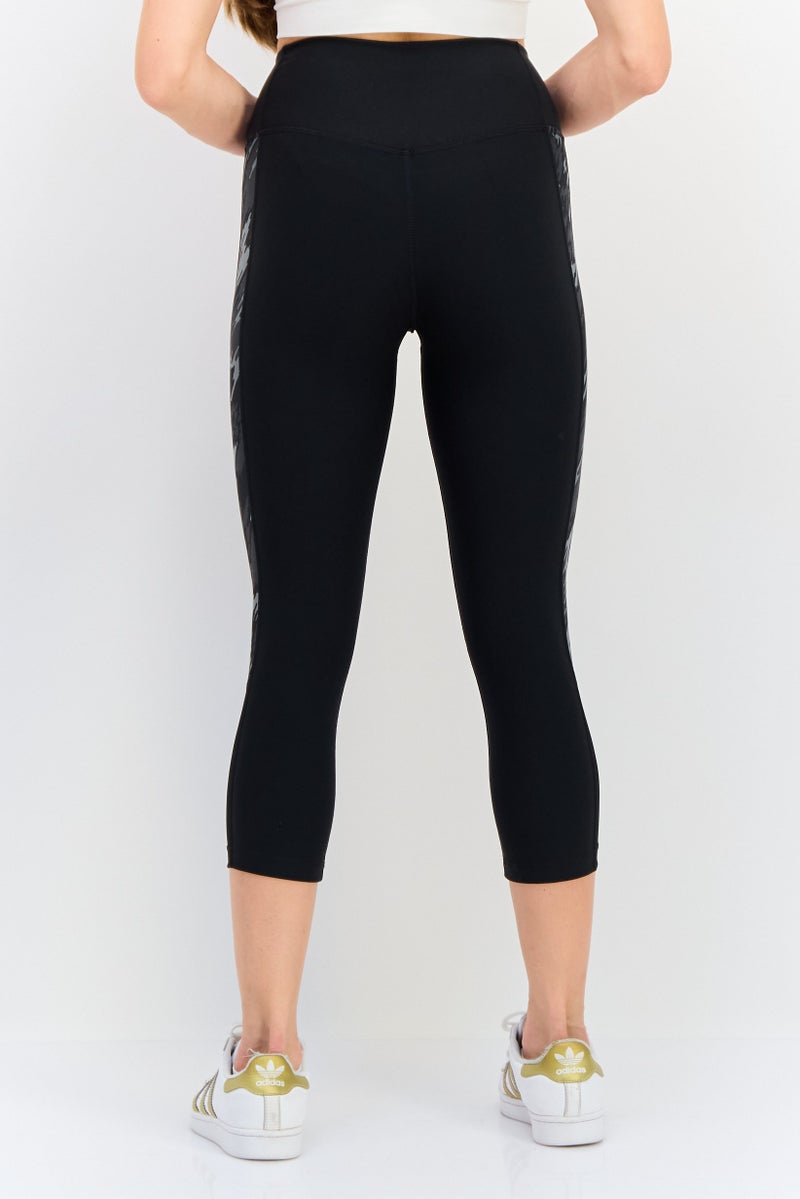 Nike Women Tight Fit Brand Logo 3/4 Training Tights, Black - Image 3