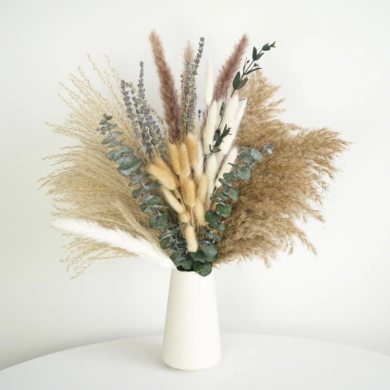 Bluejw Mixed Dried Flower Bouquet - Natural Dried Plants for Mother's Day, Wedding, Christmas Decor, Cafe & Garden Party - Image 3