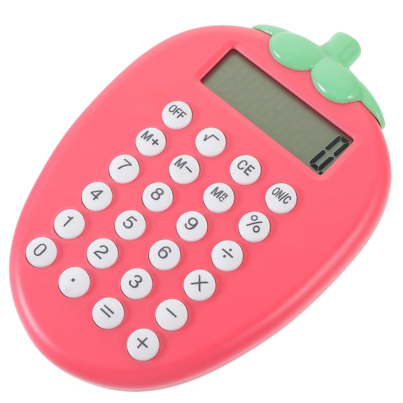 Strawberry Solar Calculator Portable Four Function Lightweight For Students Office - Image 2