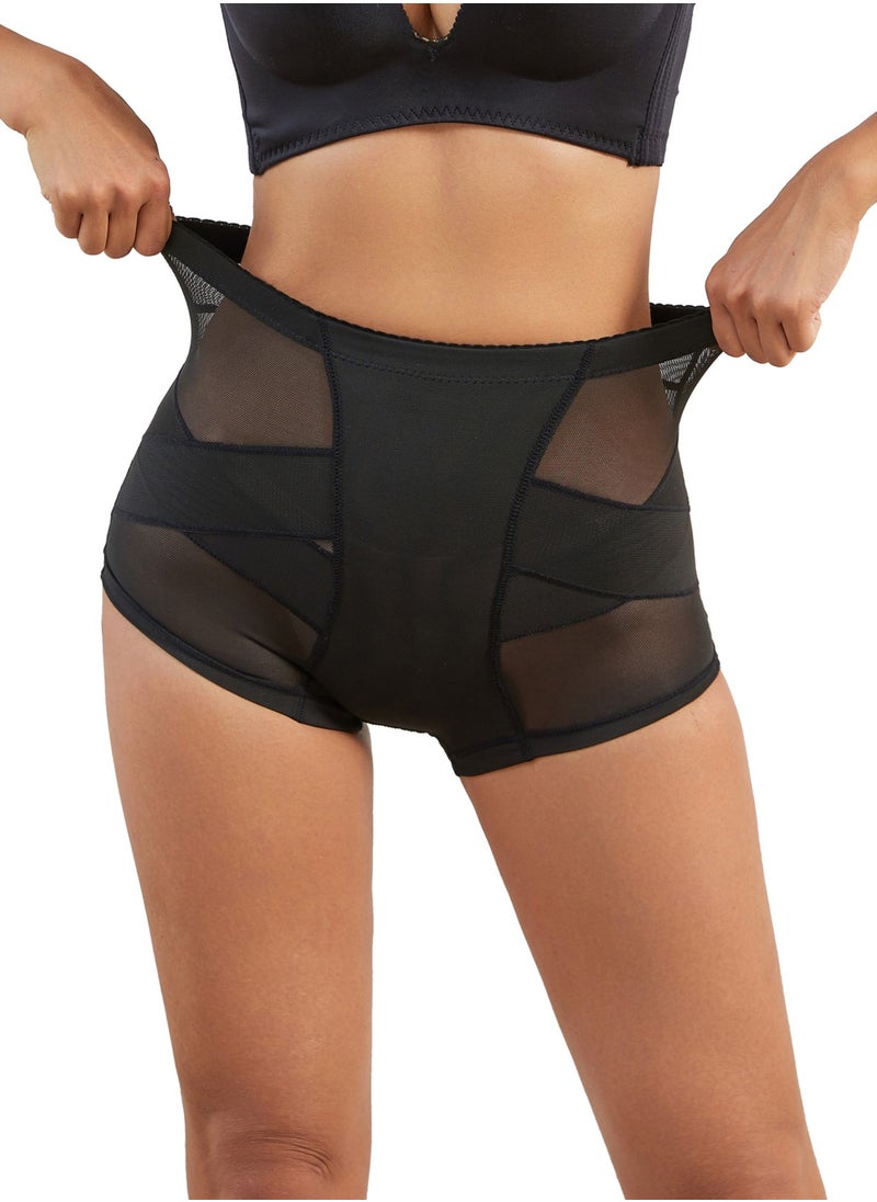Loquat - Womens Body Shaper Tummy Control Underwear Boxer Briefs Solid Color Slim High Waist Sponge Pad Shapewear Hip Lift Underpants Black - Image 1