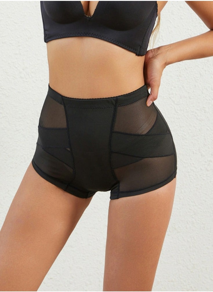 Loquat - Womens Body Shaper Tummy Control Underwear Boxer Briefs Solid Color Slim High Waist Sponge Pad Shapewear Hip Lift Underpants Black - Image 1
