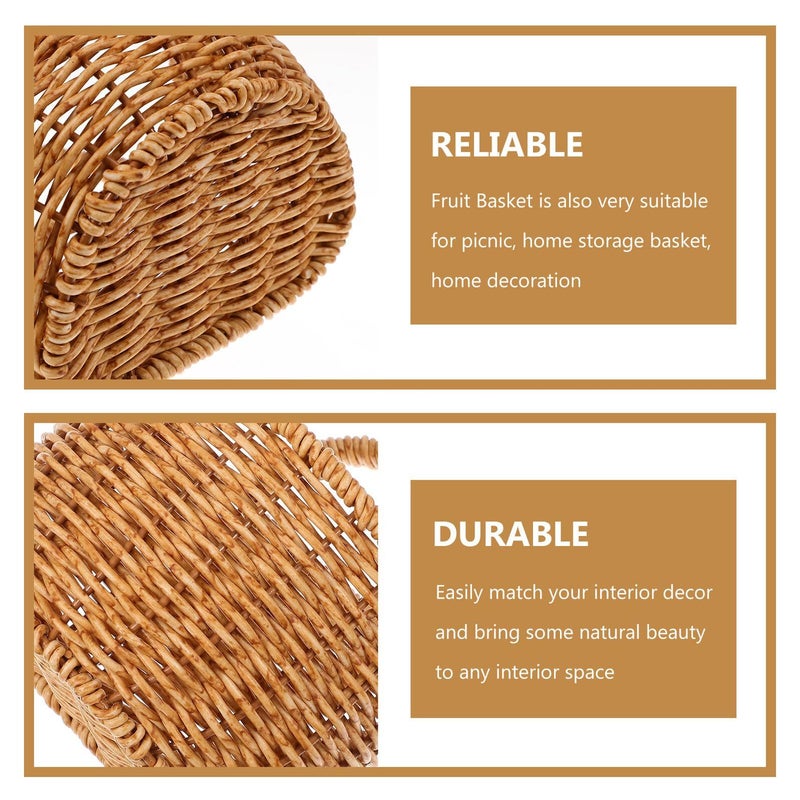 Small Woven Plastic Wall Mounted Basket For Kitchen Fruit Vegetable Storage - Image 4