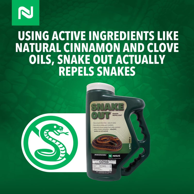 Nisus Snake Out Snake Repellent, Biodegradable, Safe for Pets and Children, Easy Application for Yards, Gardens, and Sheds, 4 lbs - Image 4