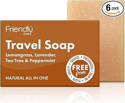 Friendly Soap Travel Soap Bar for Hair and Body Case of 6 - Image 1