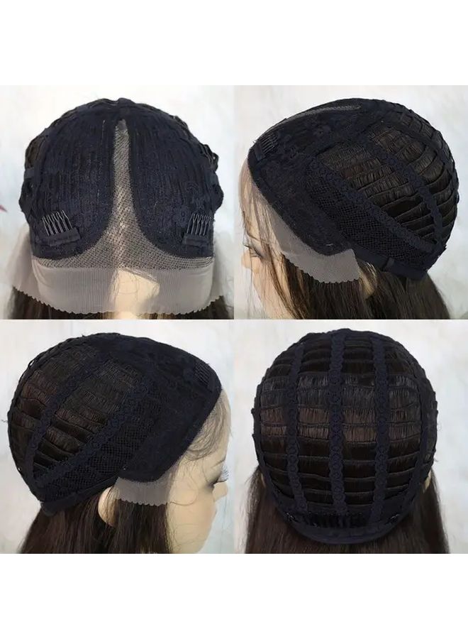 Women Synthetic 24 Inch Long Straight Lace Front Wig With T Part For All Occasions - Image 5