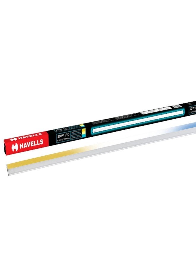 Havells 3 in 1 Triyca 20W LED Batten | 2000 Lumen Light Output| Three in One Color temperature (3000K,4000K,6500K)| Surge Protection up to 4kV| | Made in India| Pack of 1 - Image 1