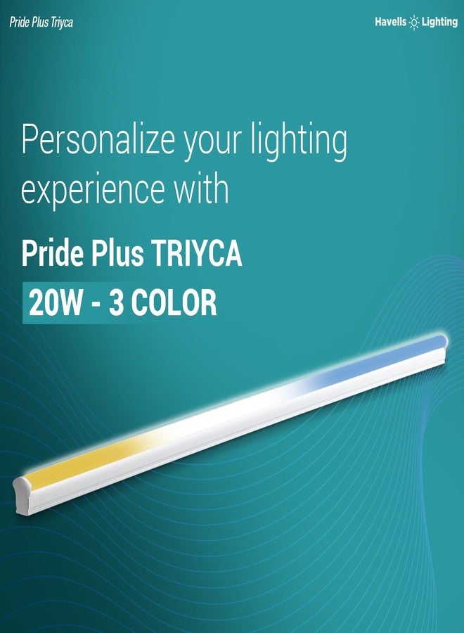 Havells 3 in 1 Triyca 20W LED Batten | 2000 Lumen Light Output| Three in One Color temperature (3000K,4000K,6500K)| Surge Protection up to 4kV| | Made in India| Pack of 1 - Image 2