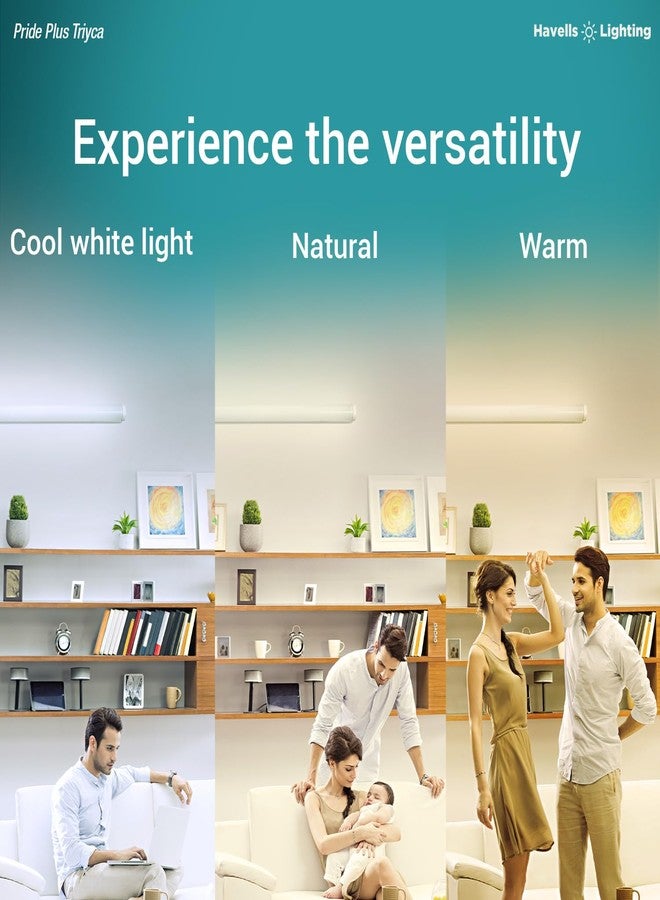 Havells 3 in 1 Triyca 20W LED Batten | 2000 Lumen Light Output| Three in One Color temperature (3000K,4000K,6500K)| Surge Protection up to 4kV| | Made in India| Pack of 1 - Image 5