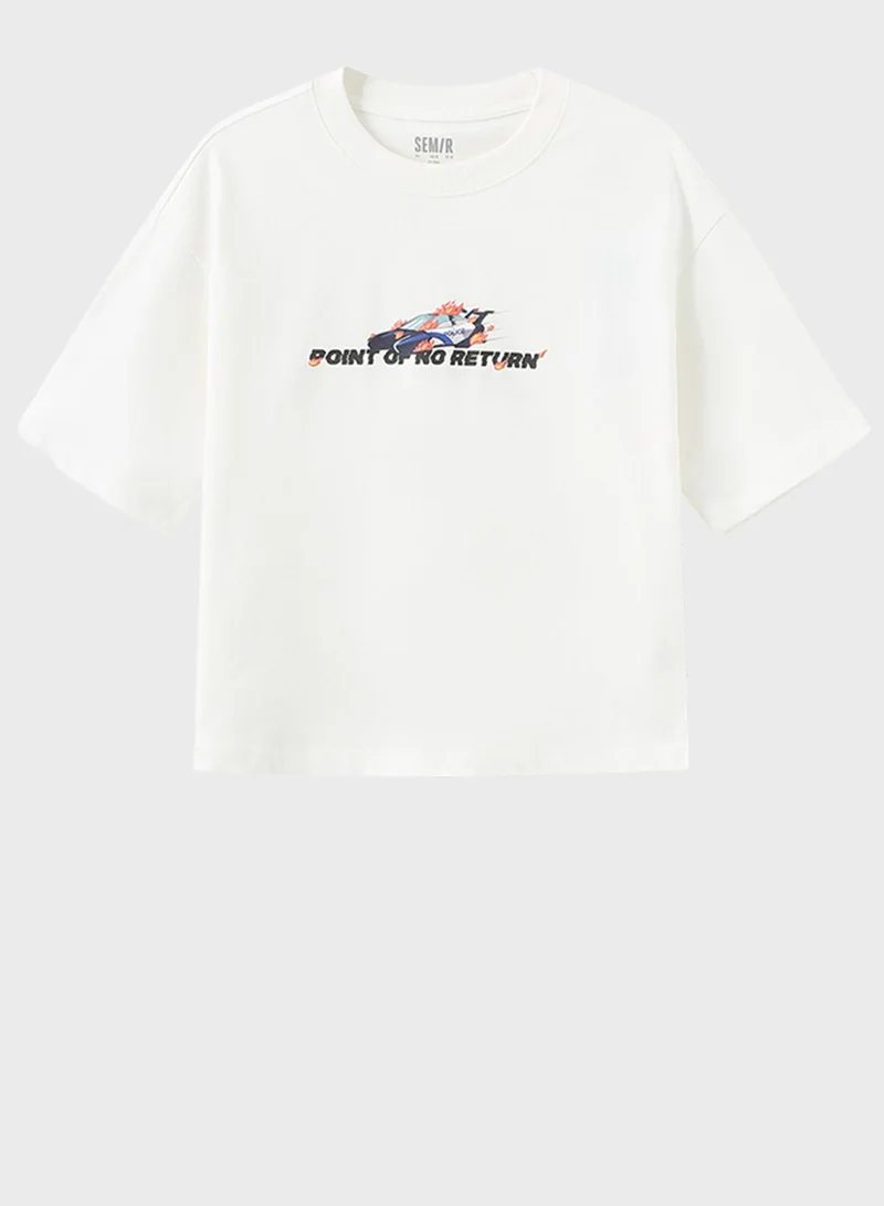 SEMIR Oversized Graphic T-Shirt