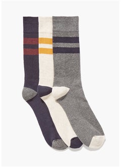 3 Pack Stripe Comfort Socks