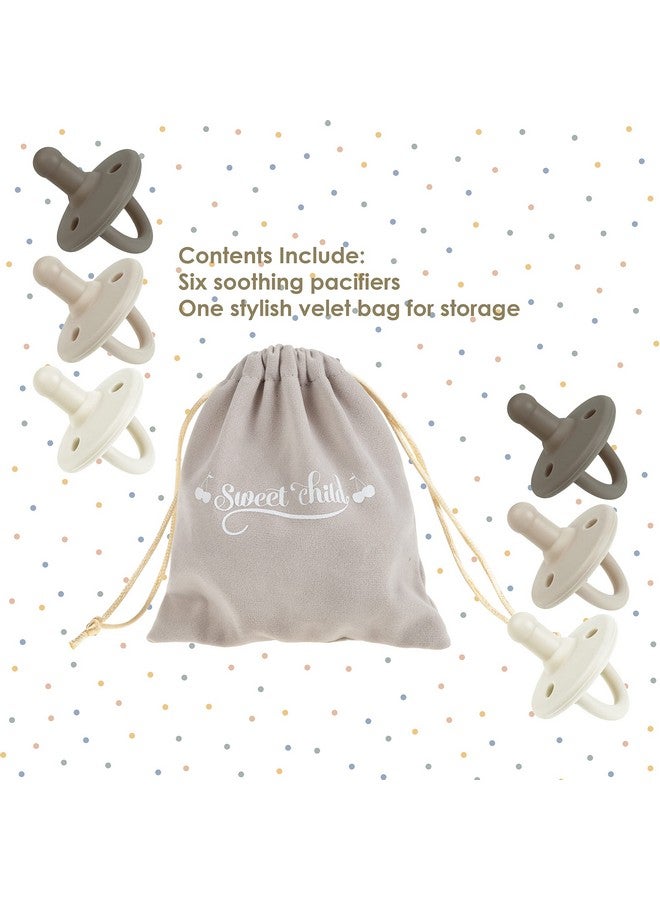 Sweet Child Soothie Pacifiers 018 Months, Set Of 6 Ultralight Silicone Binkies With Collapsible Handle & 3 Air Holes For Added Safety, Best Newborn Pacifiers For Baby Boys Or Girls (Woodlands) - Image 5