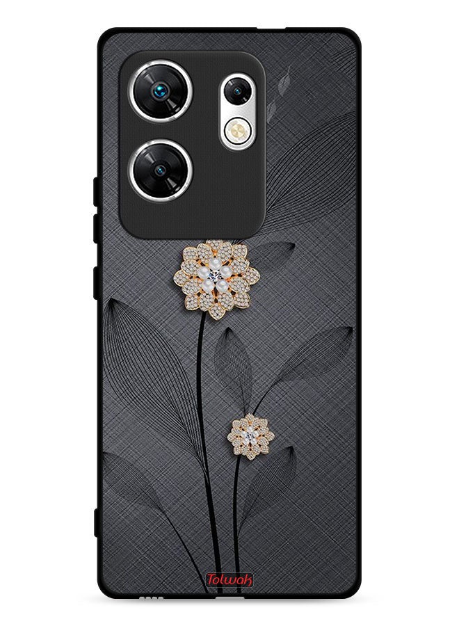 Tolwak Infinix Zero 30 4G Protective Case Cover Diamond Flowers Art - Image 1