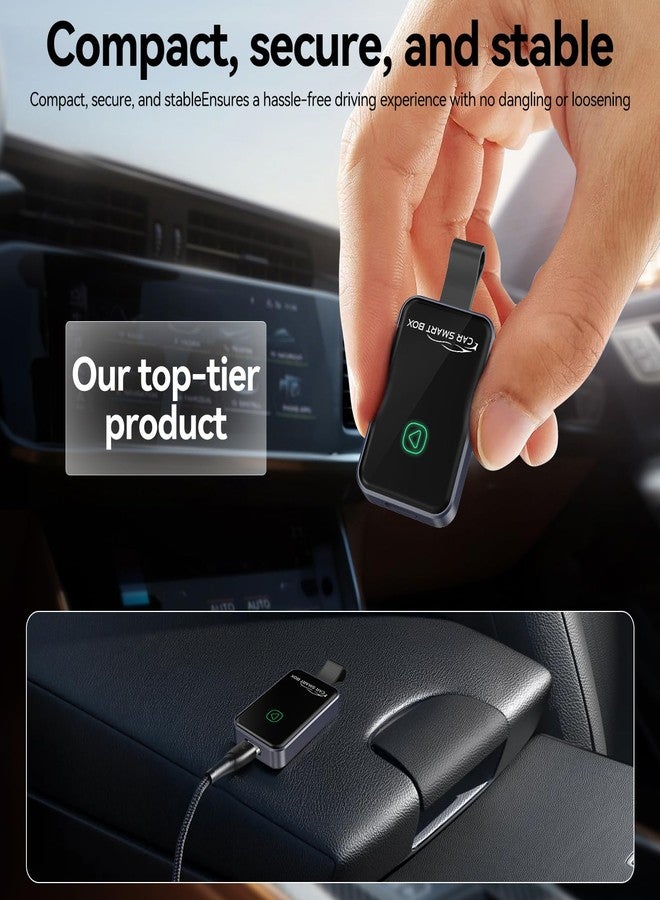 محول CarPlay لاسلكي لأجهزة iPhone - اتصال تلقائي بشبكة WiFi 5G، التوصيل والتشغيل في ثوانٍ، محول لتحويل CarPlay السلكي إلى لاسلكي، متوافق مع Apple CarPlay (سيارات 2015+، نظام iOS) - Image 2