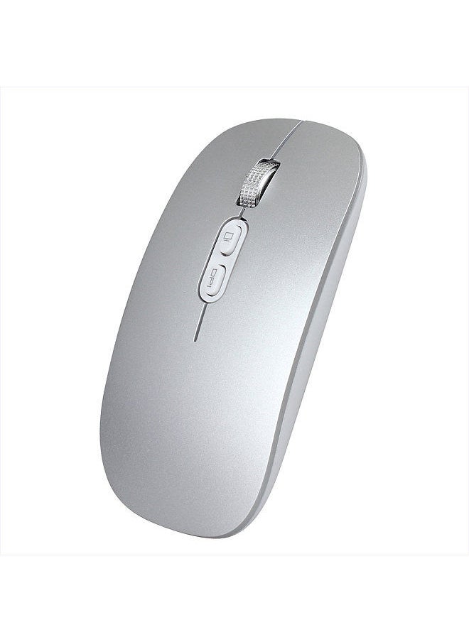 HXSJ - M103 Rechargeable Wireless Mouse 2.4G Wireless Mouse Ultra-thin Mute Mouse 3 Adjustable DPI Built-in 500mAh Battery Sliver - Image 1