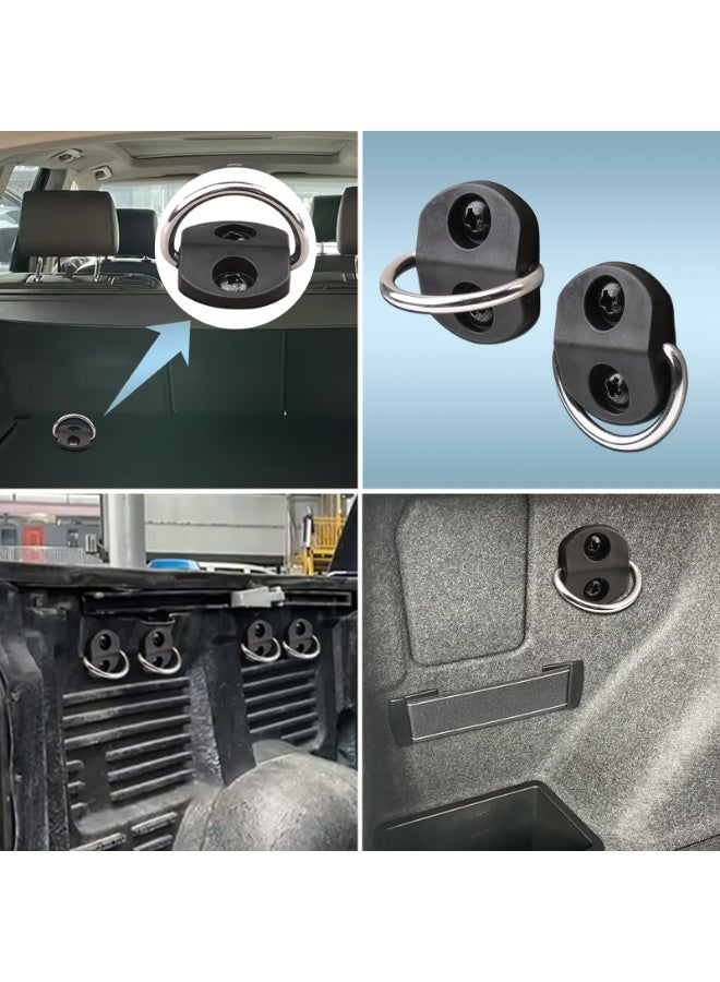 10PCS D-Ring Tie Downs Anchor Stainless Steel D-Rings Trailer Cargo Tie Down Hooks with Mounting Bracket Loads on Car Truck Warehouse Boats Motorcycles - Image 5