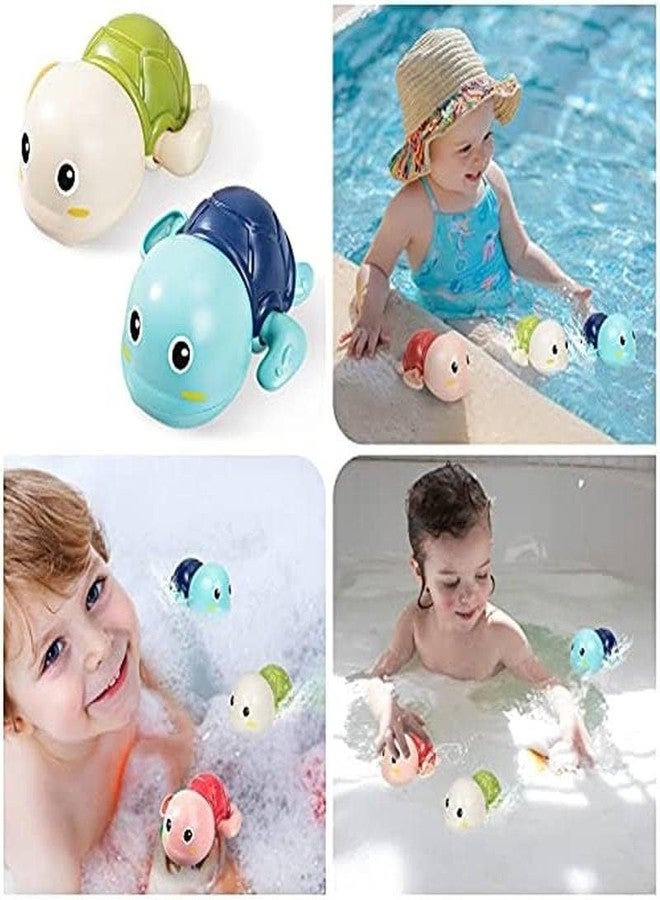 TECH LOGO ELECTRONICS Kids Play Swimming Bath Toy,Wind Up Water Floating Turtle/Boat Toys,Bathtub Water Toys forToddlers Bathing Toys for Baby for 0-3 Years (Multi) (Turtle, 3) - Image 2