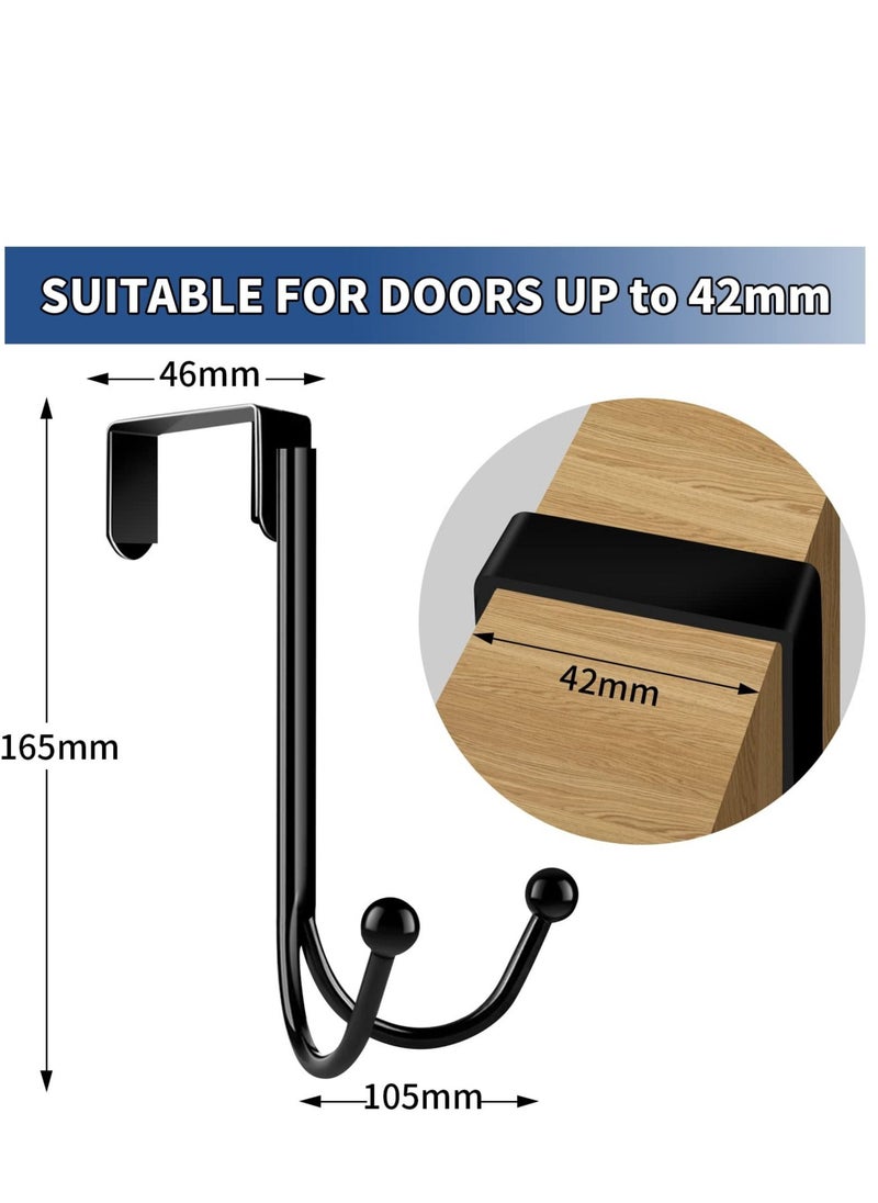 SYOSI - Over Door Hanger Hook Over Door Coat Towel Hanger Stainless Steel Vintage Door Hooks Hanging Storage Rack for Hat Bag Jacket Cabinet for Hanging Clothes, and Decoration Wreath - Image 1