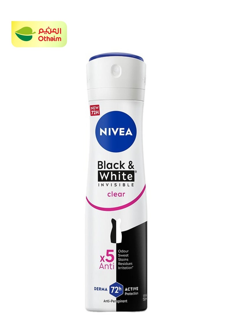 Nivea Invisible For Black & White Anti-perspirant Deodorant Spray For Women, 200ml