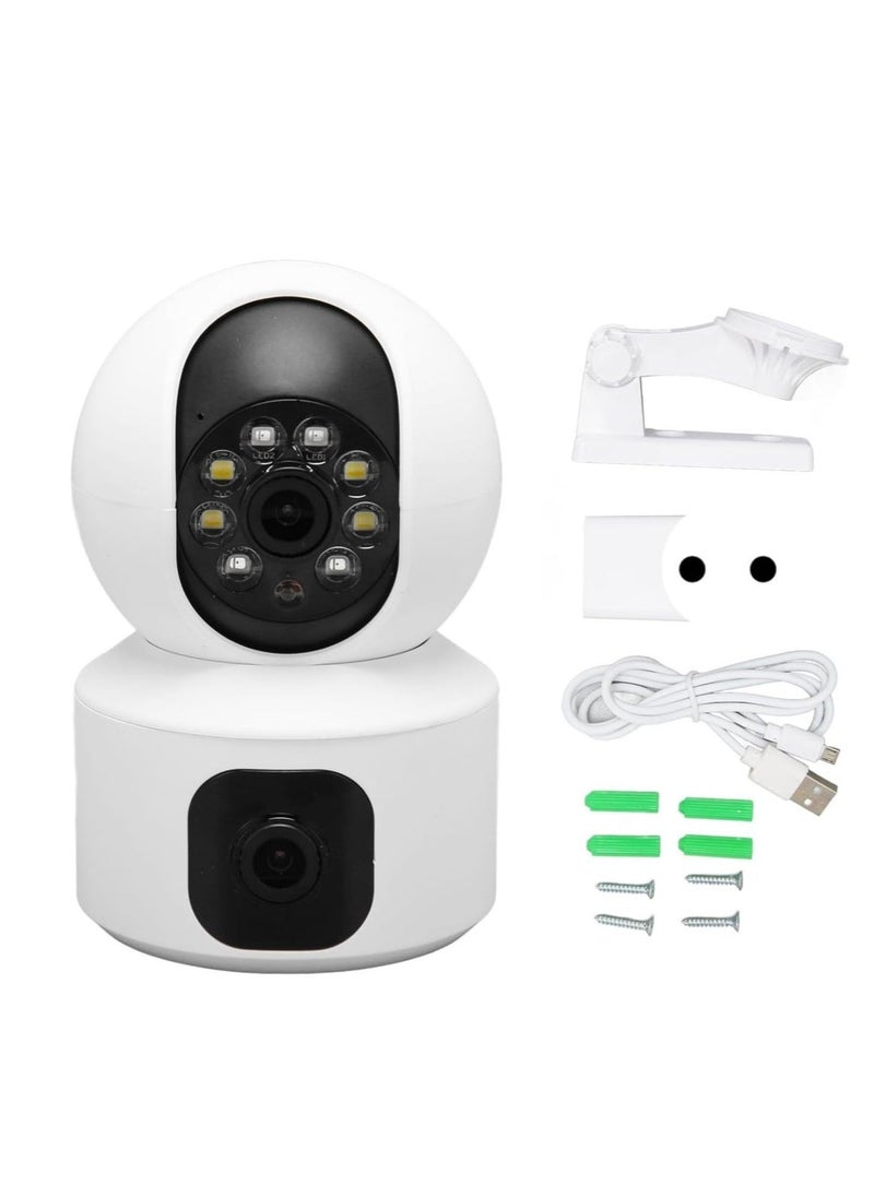 ELTRAZONE WiFi Security Camera, Storage Card Storage Dual Lens Indoor Surveillance Camera Motion Detection 100‑240V for Pet for Home - Image 3