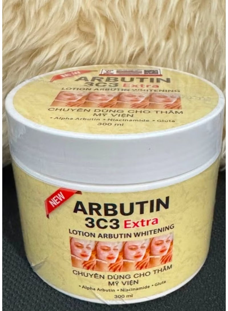 ARBUTIN 3C3 EXTRA LOTION ARBUTIN WHITENING (ALPHAARBUTIN. NIACINAMIDE.GLUTA)300ML