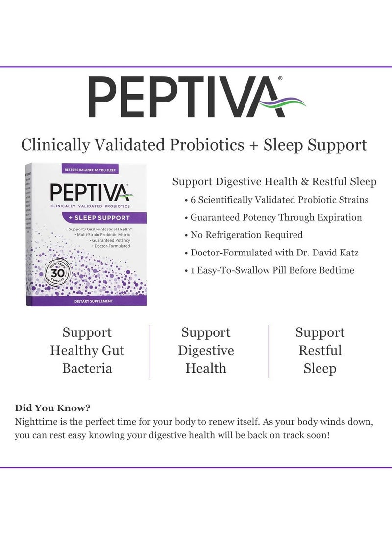 Peptiva 26 Billion CFU Probiotic and Sleep Support - Clinically Validated Multi-Strain Probiotic - Lactobacillus and Bifidobacterium, Melatonin - 30 Count - Image 3
