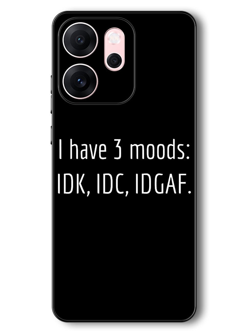 Theodor Case Compatible with Oppo Reno 14 F 6.57 Inch Protection Shockproof Bumper Cover i have 3 Moods - Image 1