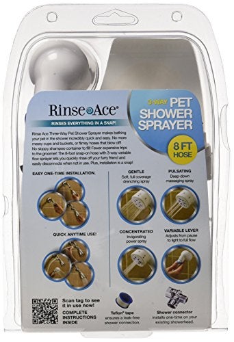 Rinse Ace 3 Way Pet Shower Sprayer with 8 Foot Hose and Quick Connect to Showerhead - Image 2