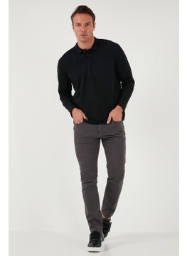 Buratti Stretch Cotton Regular Fit Buttoned Polo Neck Sweat Men's Sweat 5905727  - Image 3