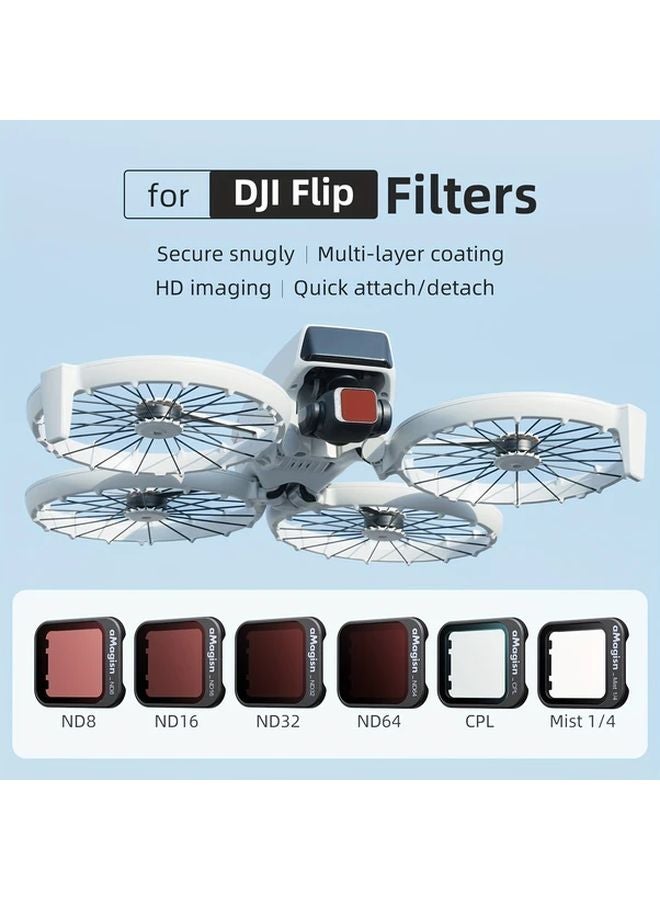 Black Soft 1 4 ND Filter Set For DJI Flip Drone Aerial Photography Accessories - Image 4