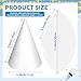 WEOXPR 60 Pieces White Paper Party Hats for Kids Birthday Decorative Bulk Cone Crafts for Adults Art DIY Halloween Supplies - Image 4