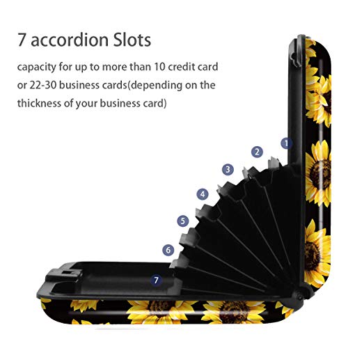 Coco Rossi Mini Credit Card Holder for Women,RFID Blocking Slim Hard Card Case ID Case Travel Wallet,Sunflower - Image 5