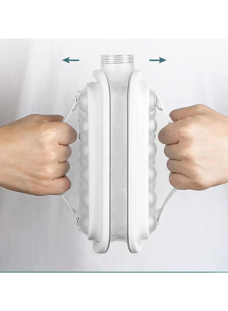 Ice Cube Tray 2 in 1 Portable Ice Hockey Maker Kettle with 17 Compartment Flat Body Cover, Creative Ice Hockey Maker, Ice Cube Mold Container Pot  - Image 5