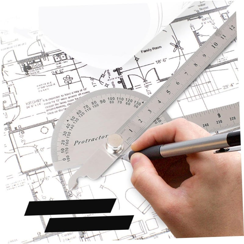 Protractor Right Angle Square Tool Angle Measurement Ruler Precision for Engineering and Carpentry - Image 2