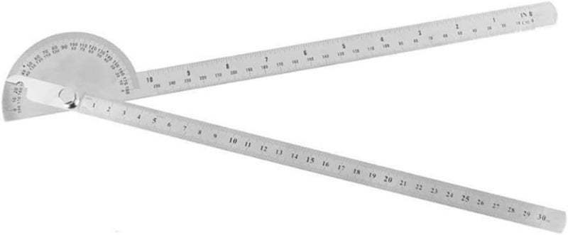 Protractor Right Angle Square Tool Angle Measurement Ruler Precision for Engineering and Carpentry - Image 1
