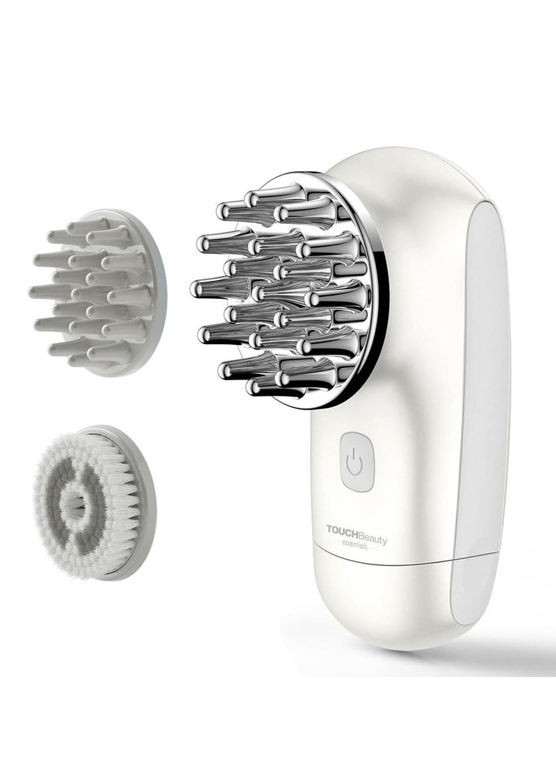 2-in-1 Electric Scalp Massager and Face Cleansing Brush - Vibrating Head Massager to Enhance Blood Circulation, Deep Cleaning Facial Skin Care Device - Image 1