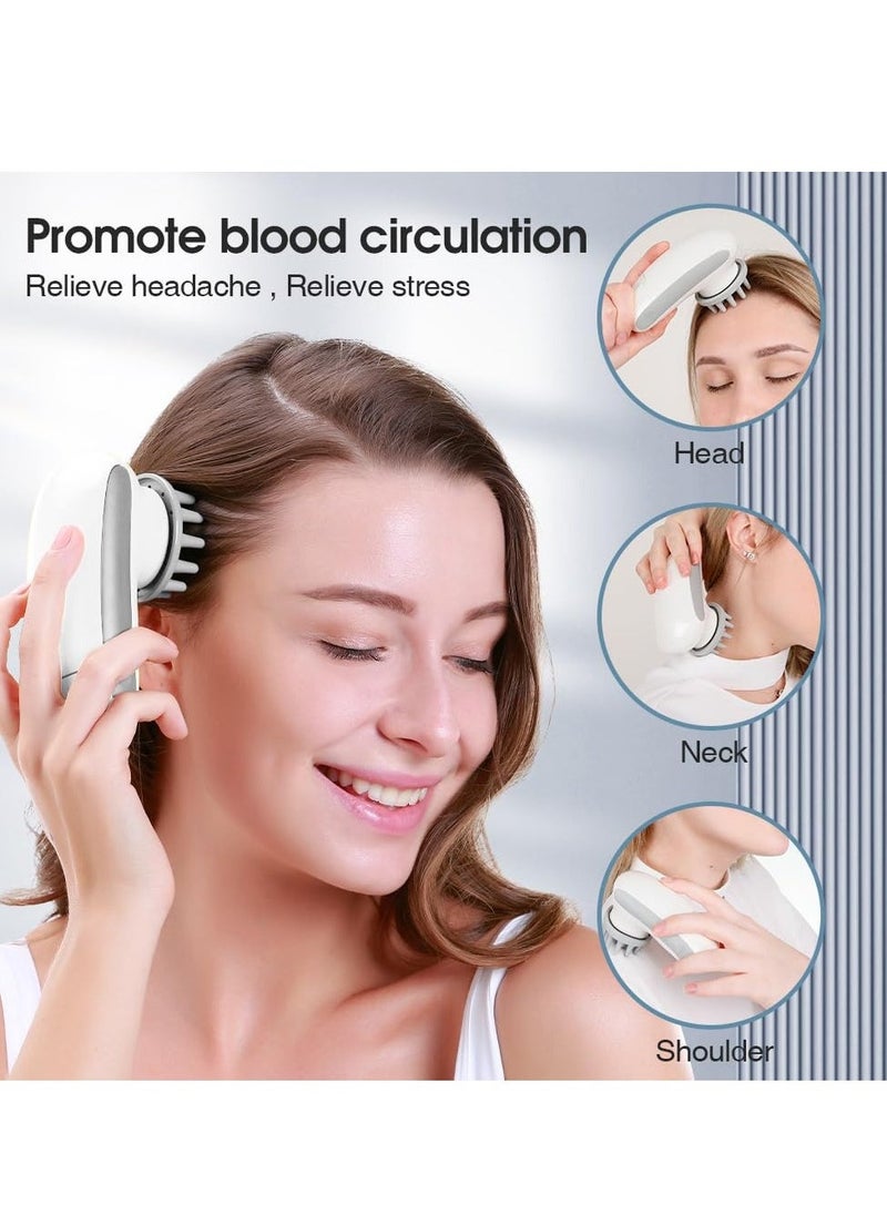 2-in-1 Electric Scalp Massager and Face Cleansing Brush - Vibrating Head Massager to Enhance Blood Circulation, Deep Cleaning Facial Skin Care Device - Image 2