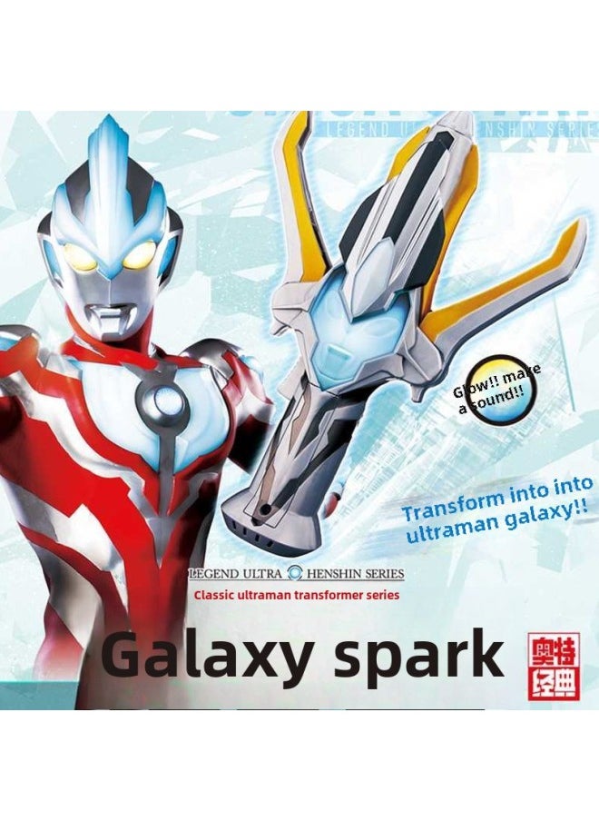 Generic - Bandai Classic Ultraman Transformation Series Aix Flash Galaxy Spark Transformation Model Toy-Color:08112 Teja Spark Transformer-with Sound And Light - Image 1