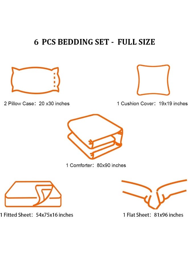 6 Pieces Bed in a Bag for Gaming Bedding Set, Boys Gamer Comforter Set with Flat Sheet, Fitted Sheet, Pillowcases, Cushion Cover, Game Console Pattern Bed Set for Kids Boys Room Decor  - Image 5